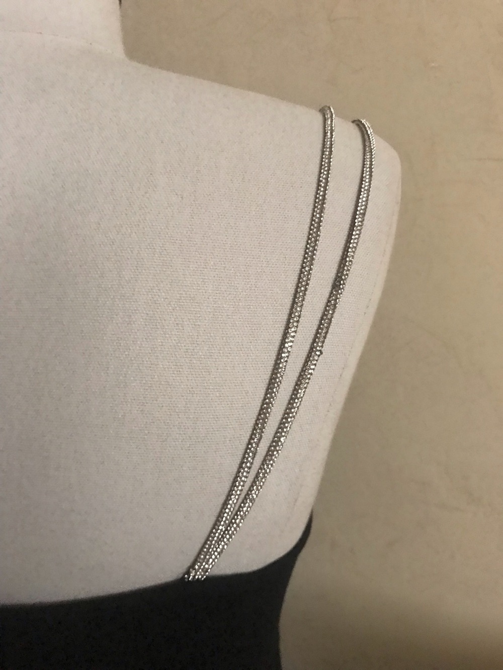 Forever 21 Black Knit Bodysuit with Silver Straps - Picture 6 of 7